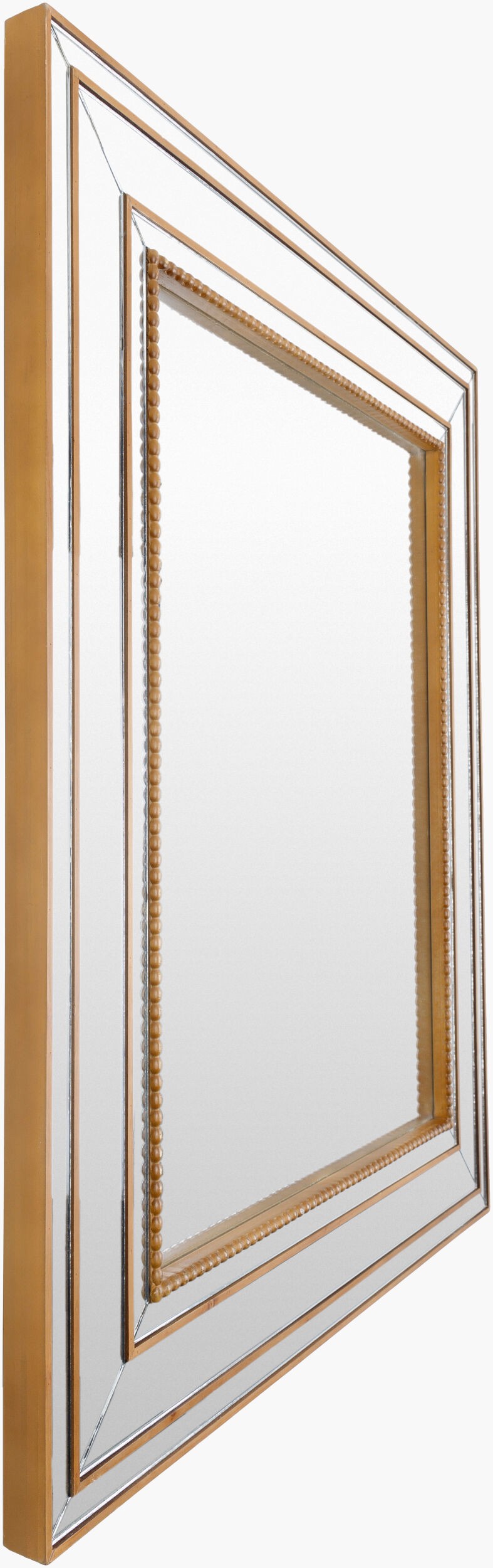 Surya Aditi 36"H X 30"W Modern Mirror - Stylish Decor Accent For Revitalizing Your Space, Limited Warranty Frame, Gold Manufactured Wood Iti001-3036