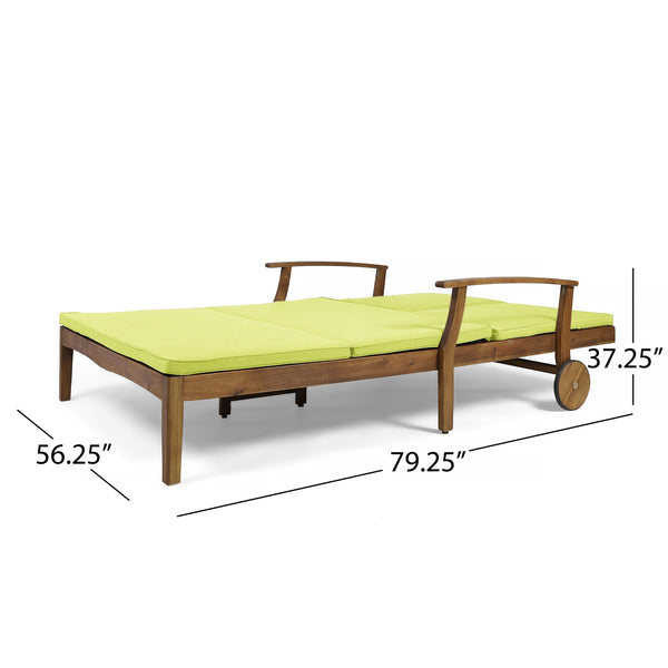 English Elm Christopher Knight Home® - Perla Double Chaise Lounge - Elegant Outdoor Seating With Water-Resistant Cushions For Two 63357.00GRN
