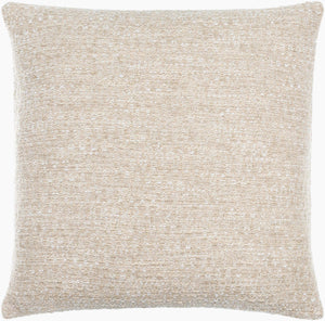 Surya Itzel 18" Square Accent Pillow - Luxurious Linen Blend, Stylish Home Decor, Easy Care & Durable Design Beige Cotton,Linen,Polyester,Cotton,Linen,Polyester Itz001-2020