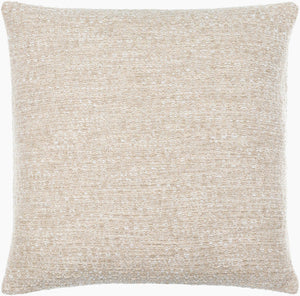 Surya Itzel 18" Square Accent Pillow - Luxurious Linen Blend, Stylish Home Decor, Easy Care & Durable Design Beige Cotton,Linen,Polyester,Cotton,Linen,Polyester Itz001-2020