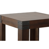 English Elm Steve Silver - Modern Industrial Lift-Top End Table - Hardwood Solids, Mango Veneers - Medium Cherry Finish, Metal Bracket Accents - Functional And Stylish Design