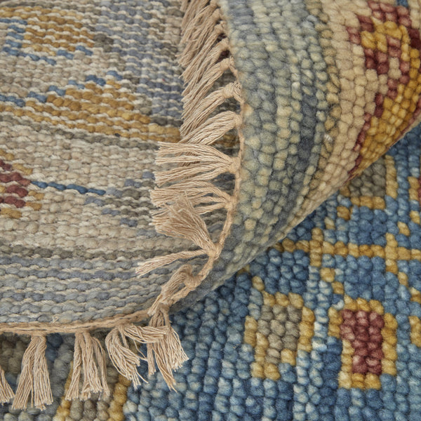 Feizy Rugs Fillmore Hand-knotted Wool Rug - Artisan-crafted Geometric Design With Rich Colors For Any Space Blue,Yellow,Red Wool Fil6944fblumltg00