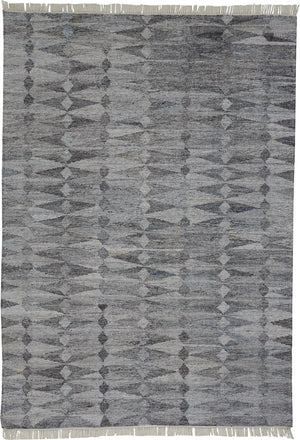 Feizy Rugs Beckett Eco-friendly Handwoven Moroccan Geometric Rug In Chic Inky Gray And Beige Tones Gray,Silver,Ivory Pet 8900814fgry000g00