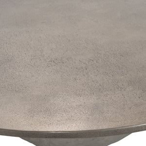 Bernhardt Bernhardt Teardrop Cocktail Table With Graphite Cast Aluminum Top & Sand Grey Concrete Base, Modern Artful Statement 309013