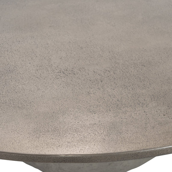Bernhardt Bernhardt Teardrop Cocktail Table With Graphite Cast Aluminum Top & Sand Grey Concrete Base, Modern Artful Statement 309013