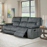 Parker House Chapman - Polo Manual Glider Reclining Sofa And Two Recliners Grey 94% Polyester,6% Nylon (W) Mcha-311-pol