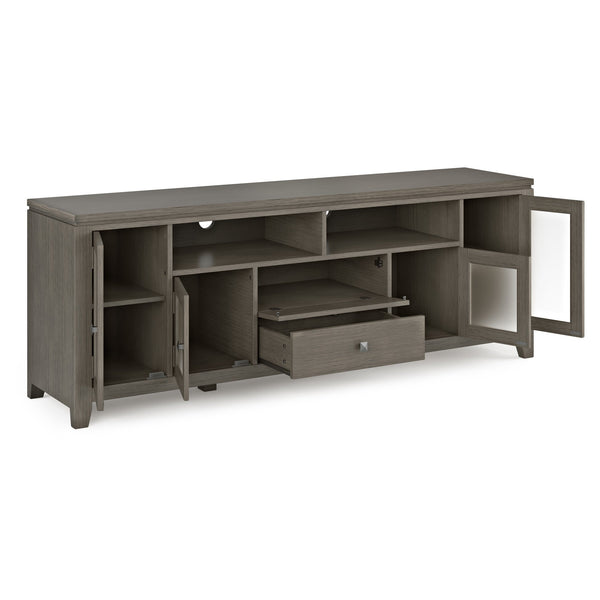 English Elm Cosmopolitan 72" Wide Tv Media Stand - Rustic Farmhouse Grey With Ample Storage & Cable Management B136P158553