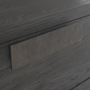 Bernhardt Bernhardt Keali Nightstand With Ebonized Pine Finish, Cast-Aluminum Pulls, Two Soft-Glide Drawers 309234