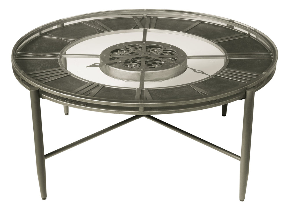 Hekman Furniture 615157 Elon Clock Table - Exquisite Wrought-iron Design With Timeless Charm And Modern Sophistication  Elon Clock Table 615157