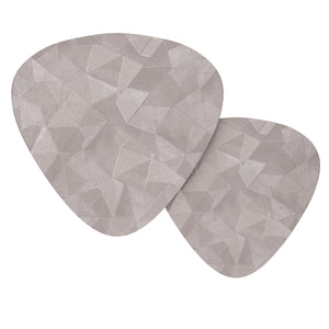 English Elm Shelton Hand-Finished Nickel 2-Pc Metal Nesting Tables — Geometric Etched Tops, Versatile Side/End Use B136P159605