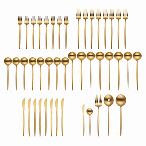 Lenox Hampton Forge Skandia Zephyr Satin Gold 45 Piece Flatware Set Metallic, GOLD METAL 894758