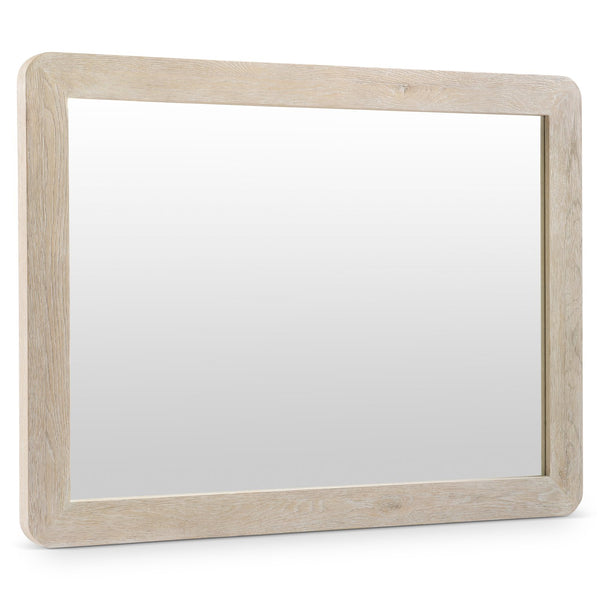 Bernhardt Bernhardt Antibes Mirror With Rustic Roz Oak Frame, Rounded Corners, Reversible Horizontal/Vertical Mounting 350334