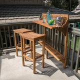 Christopher Knight Home® Noble House Wood Balcony Bar Set