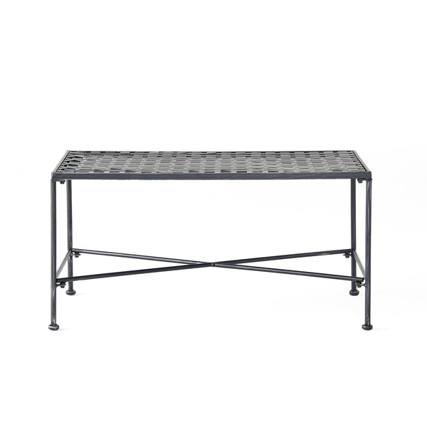English Elm Christopher Knight Home® - LUNA Modern Black Iron Coffee Table, Powder-Coated Durable Frame, 36.75"W x 20.75"D x 18"H Stylish 57639.00