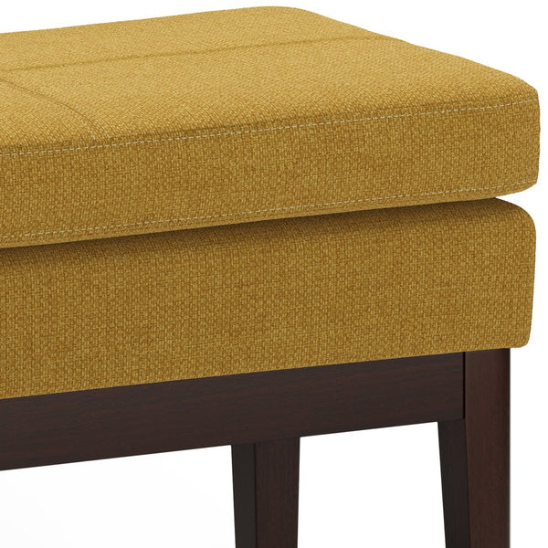 English Elm Carlson Mid-Century Marigold Ottoman Bench - Stylish Compact Seating For Entryway, Living Room & More B136P159239