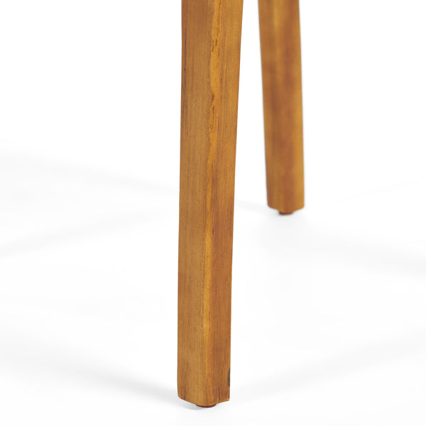 English Elm Christopher Knight Home® - EMERSON Acacia Wood Dining Chair Set of 2 with Wicker Seats, Water-Resistant Cushions, Teak Finish Grey 61723.00