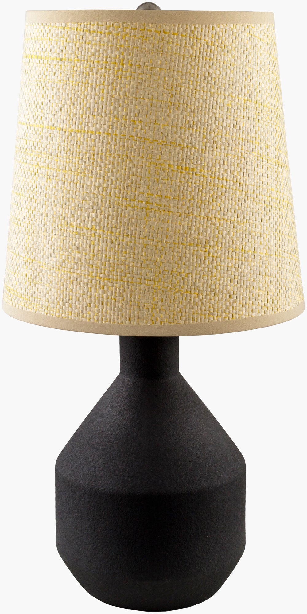 Surya Irvington Accent Table Lamp - Elegant 19" Ceramic Design With Chic Shade For Home Decor & Style Body, White,Shade, White,Finial, Metallic ,Silver,Harp, Metallic ,Nickel,Cord, Translucent Ceramic,Paper,Paper,Nickel Ivg-002