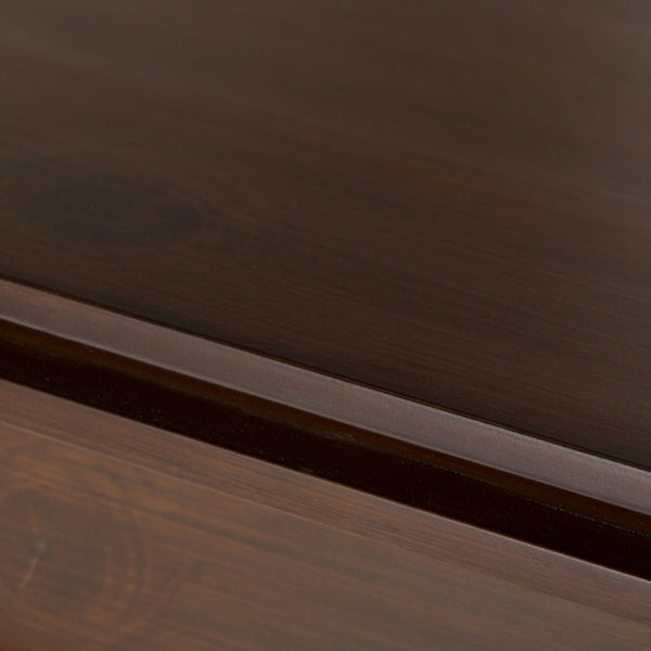 English Elm Artisan 8 Cube Storage Sofa Table – Elegant Russet Brown Wood Design For Versatile Home Organization B136P159472