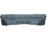 Parker House Parker Living Whitman - Verona Azure - Powered By Freemotion 6 Piece Modular Power Reclining Sectional with Power Adjustable Headrests Verona Azure Top Grain Leather with Match (X) MWHI-PACKA(H)-P50-VAZ