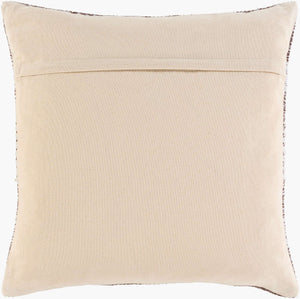 Surya Levi 20"L X 20"W Cozy Hand-woven Accent Pillow - Sustainable Cotton For Timeless Cottage Style Home Medium Brown Cotton,Recycled Pet Yarn,Cotton Ivl001-2020