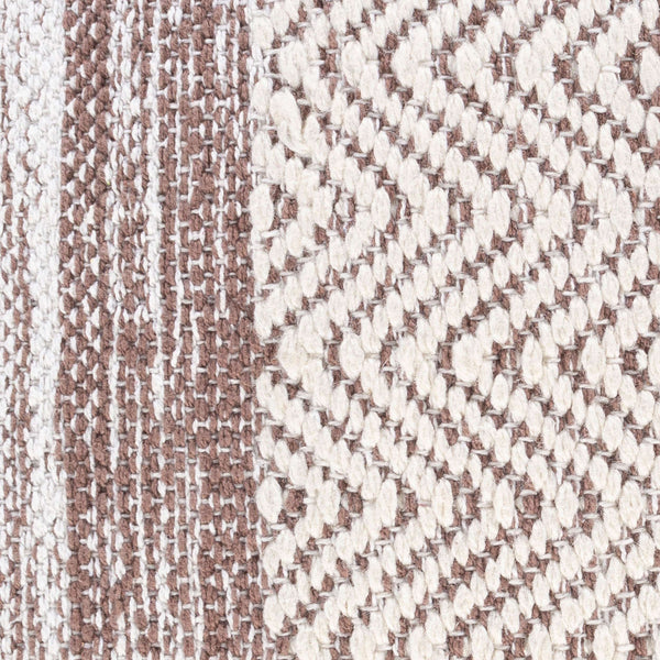 Surya Levi 20"L X 20"W Cozy Hand-woven Accent Pillow - Sustainable Cotton For Timeless Cottage Style Home Medium Brown Cotton,Recycled Pet Yarn,Cotton Ivl001-2020