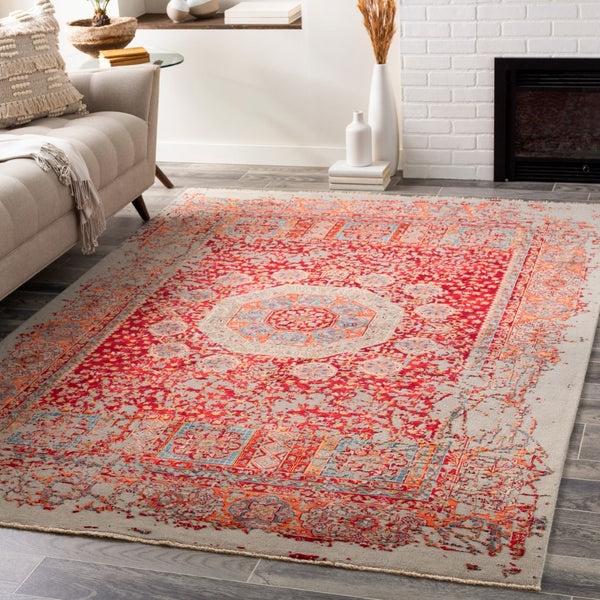 Surya Ivorine Hand Made 2' X 3' Luxurious Viscose & Wool Rug With Fringe - Elegant, Durable, And Stylish Red Nz Wool,Viscose Ivr1000-23