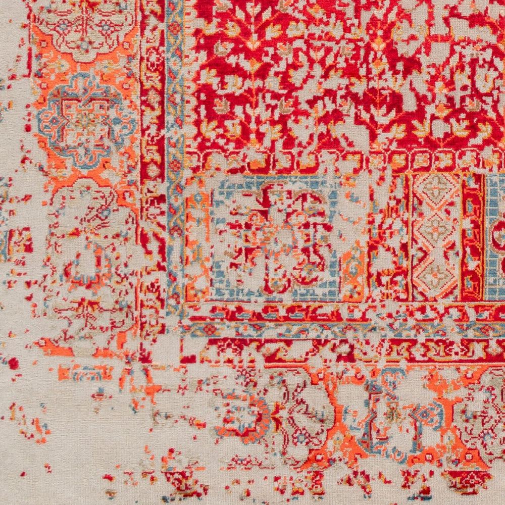 Surya Ivorine Hand Made 2' X 3' Luxurious Viscose & Wool Rug With Fringe - Elegant, Durable, And Stylish Red Nz Wool,Viscose Ivr1000-69