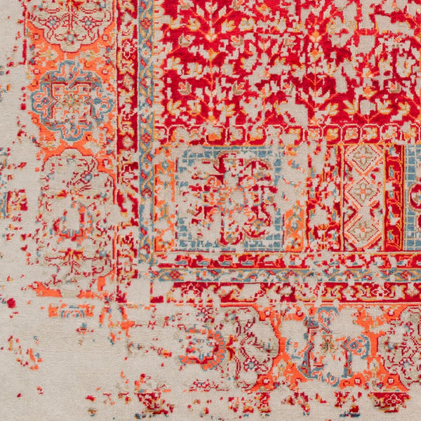 Surya Ivorine Hand Made 2' X 3' Luxurious Viscose & Wool Rug With Fringe - Elegant, Durable, And Stylish Red Nz Wool,Viscose Ivr1000-23