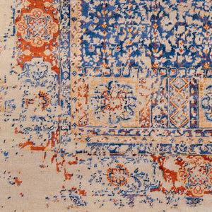 Surya Ivorine Hand Made 2' X 3' Luxurious Viscose & Wool Rug With Fringe - Elegant, Durable, And Stylish Navy Nz Wool,Viscose Ivr1001-23