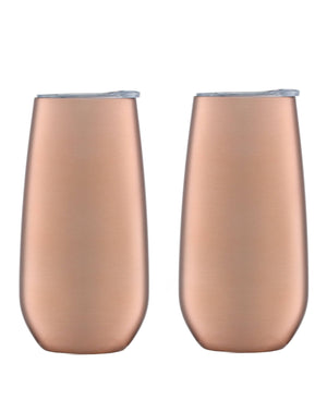 Lenox Cambridge 6 Oz Copper Stainless Steel Champagne Flutes, Set of 2 NO COLOR METAL E956MGTS1BM