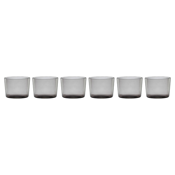 Lenox Oneida Stackables Smoke Short Glasses, Set of 6 Taupe ,Grey, SMOKE GLASS,CRYSTAL 895981