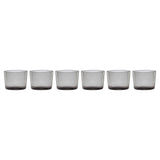 Oneida Stackables Smoke Short Glasses, 6-Piece Set, Easy Storage & Chic Design