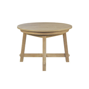 Ivy Round to Oval Rubberwood Dining Table with Leaf Seats Six Scandinavian Style