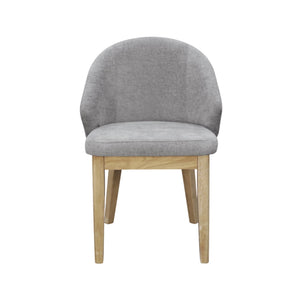 Ivy Upholstered Dining Chairs Set of 2 Rubberwood Base Scandinavian Style Padded Seat