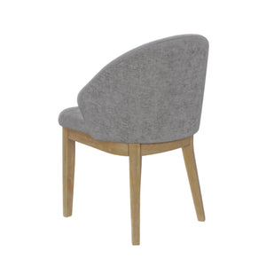 Ivy Upholstered Dining Chairs Set of 2 Rubberwood Base Scandinavian Style Padded Seat