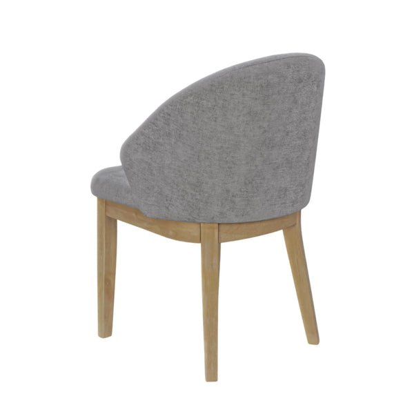 Ivy Upholstered Dining Chairs Set of 2 Rubberwood Base Scandinavian Style Padded Seat