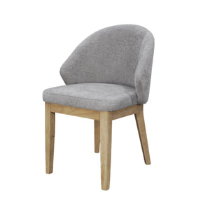Ivy Upholstered Dining Chairs Set of 2 Rubberwood Base Scandinavian Style Padded Seat