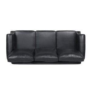English Elm 3 Seater Pu Leather Sofa with Nailhead Trim Tapered Birch Legs for Modern Living 71405.00PUMDNT