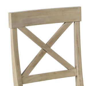 English Elm Acacia Wood X-back Dining Chairs Set of Two Farmhouse Country Seating Antique Finish 57366.00
