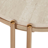 Homelegance By Top-Line Annika Champagne Gold Finish Side Table Champagne Gold Metal