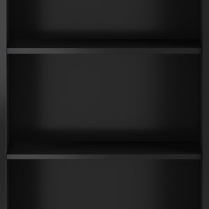 English Elm Amherst 30-Inch Solid Wood Bookcase - Stylish 5-Shelf Storage In Durable Black Finish For Any Room B136P158326