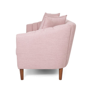 English Elm Christopher Knight Home® - 3-Seater Sofa In Blush Fabric - Contemporary Design With Tufted Accents And Cozy Pillows For Comfort 66957.00ALBLSH_66957.00BLBLSH