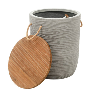 Zuo Modern Biban Side Table - Contemporary Gray & Natural Acacia Wood With Rustic Terrazzo Charm For Any Space Brown Acacia Wood,Super Poly,Stone 704106-zuo-modern