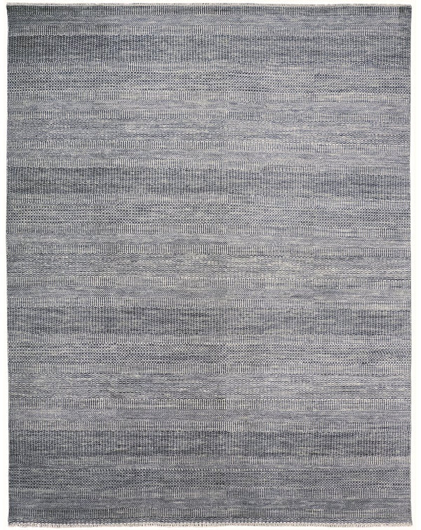 Feizy Rugs Janson Hand Knotted Wool & Viscose Rug | Textured Stripes For Elegant Home & Office Décor Silver Wool,Viscose I92i6063gryslvp00