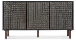 Hooker Furniture Commerce Jachar Entertainment Credenza With Basket-Weave Doors, Soft-Close, Ventilated Media Storage For 60" Tvs 7228-55038-99