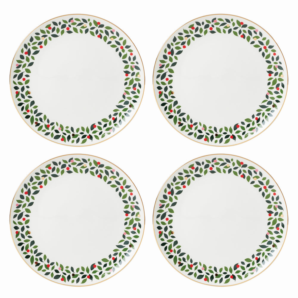 Lenox Kate Spade Evergreen 4-Piece Dinner Plates White, IVORY PORCELAIN 895357