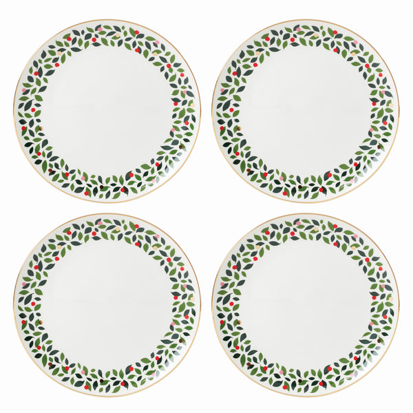 Lenox Kate Spade Evergreen 4-Piece Dinner Plates White, IVORY PORCELAIN 895357