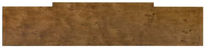 Hooker Furniture Melange Nikos Oak Breakfront Credenza with Bronze Hardware and Wire Management 628-85754-82
