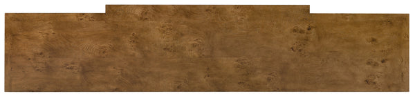 Hooker Furniture Melange Nikos Oak Breakfront Credenza with Bronze Hardware and Wire Management 628-85754-82