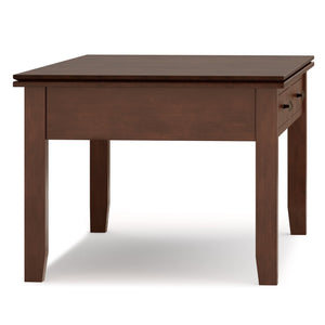 English Elm Artisan Lift Top Coffee Table - Rich Russet Brown With Hidden Storage For Living Room Elegance B136P158380